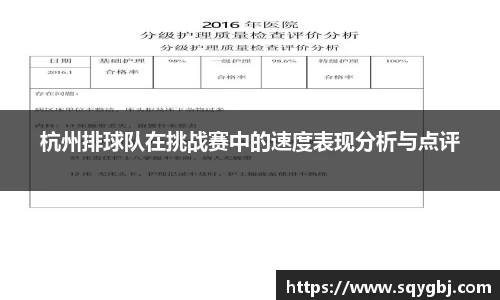 杭州排球队在挑战赛中的速度表现分析与点评